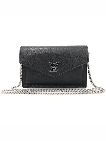 M63471 Black Calfskin My Lock Me BB Silver Chain Shoulder Bag - LOUIS VUITTON - BALAAN 1