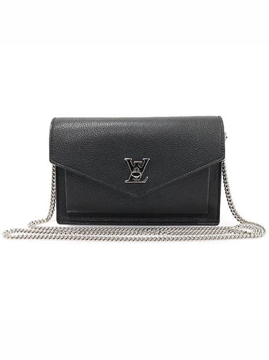 M63471 Black Calfskin My Lock Me BB Silver Chain Shoulder Bag - LOUIS VUITTON - BALAAN 1