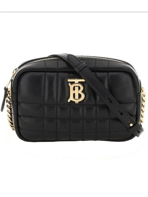 Quilted Leather Mini Lola Camera Shoulder Bag Black - BURBERRY - BALAAN 4