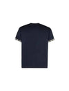 Reversible Cotton Short Sleeve T-Shirt Navy - BOTTEGA VENETA - BALAAN 3