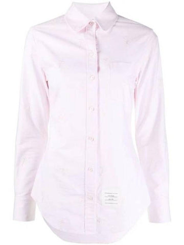 Cotton Oxford Shirt Pink - THOM BROWNE - BALAAN 1