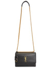 Monogram Sunset Medium Smooth Leather Cross Bag Black - SAINT LAURENT - BALAAN 8