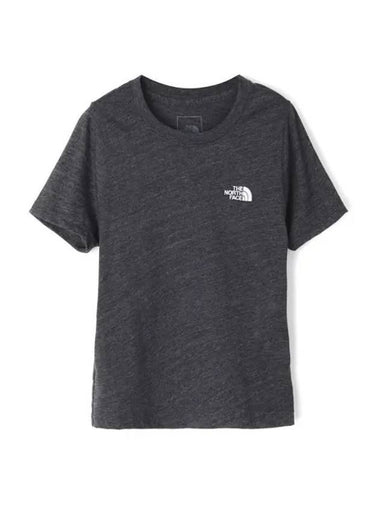 Women's Simple Logo Tri-Blend Short Sleeve T-Shirt Black - THE NORTH FACE - BALAAN 1