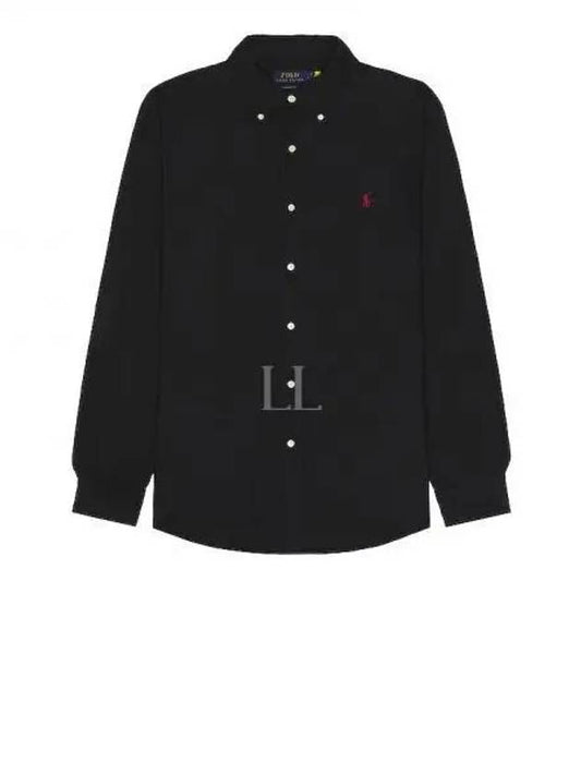 Men's Cotton Classic Fit Oxford Long Sleeve Shirt Black - POLO RALPH LAUREN - BALAAN 2