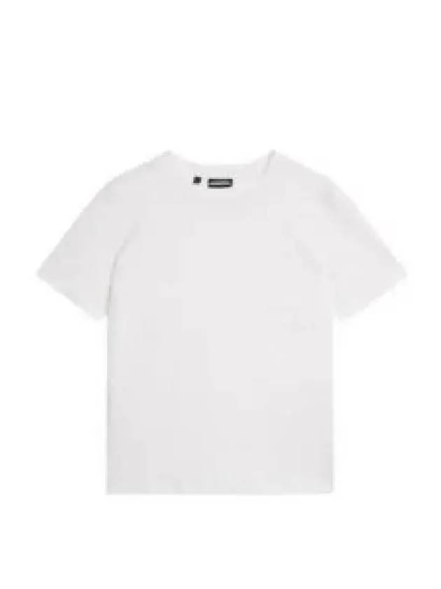 Alpha Logo Print Cotton Short Sleeve T-Shirt White - J.LINDEBERG - BALAAN 2