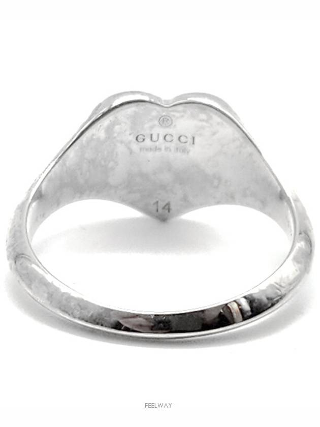 Interlocking Heart Silver Ring 645544 L651519 - GUCCI - BALAAN 3