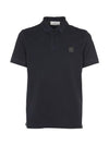 Wappen Cotton Short Sleeve Polo Shirt Navy - STONE ISLAND - BALAAN 2