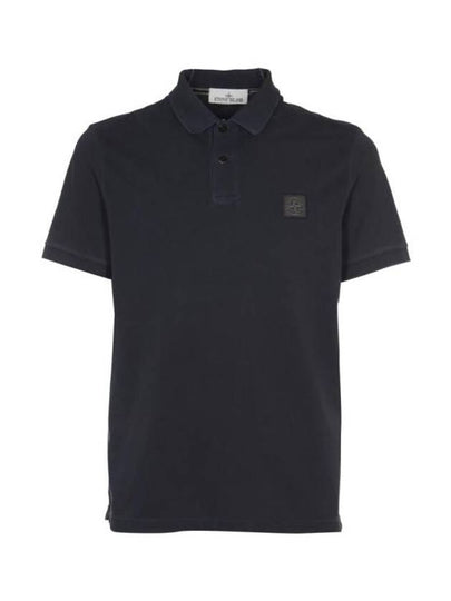 Wappen Cotton Short Sleeve Polo Shirt Navy - STONE ISLAND - BALAAN 2