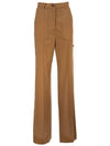 Opera Wool Wide Pants Brown - MAX MARA - BALAAN.