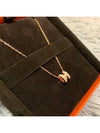 Mini Pop H Pendant Rose Gold & Marron Glace - HERMES - BALAAN 4