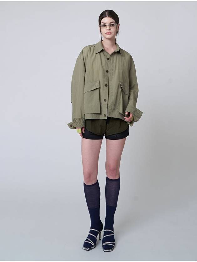 AU41JO02 Windshirt Jacket_Light Khaki - ATHPLATFORM - BALAAN 3