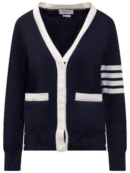 Thome Browne 4 Bar Cardigan Navy - THOM BROWNE - BALAAN 2