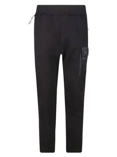 Metropolis Series Stretch Fleece Mixed Track Pants Black - CP COMPANY - BALAAN 2