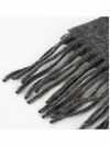 Small Heart Logo Classic Wool Scarf Dark Grey - AMI - BALAAN 5