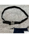 Logo Buckle Woven Nylon Tape Belt Black - PRADA - BALAAN 3