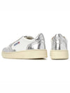 Men's Medalist Leather Low Top Sneakers Silver - AUTRY - BALAAN 4