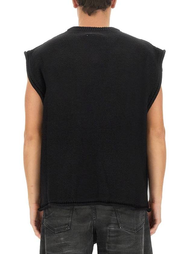 Number V Neck Knit Vest Black - MAISON MARGIELA - BALAAN 4