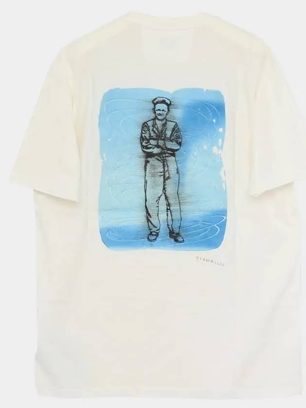 24/1 Jersey Artisanal British Sailor Short Sleeve T-Shirt White - CP COMPANY - BALAAN 3