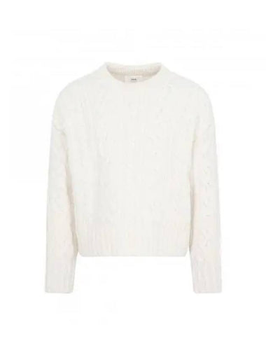 Knit cable wool cream - AMI - BALAAN 1