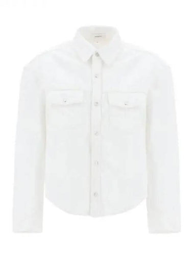 White flap pocket denim shirt 270006 - WARDROBE.NYC - BALAAN 1