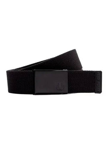 Belt Graphic Branded Webbing Black - FRED PERRY - BALAAN 1