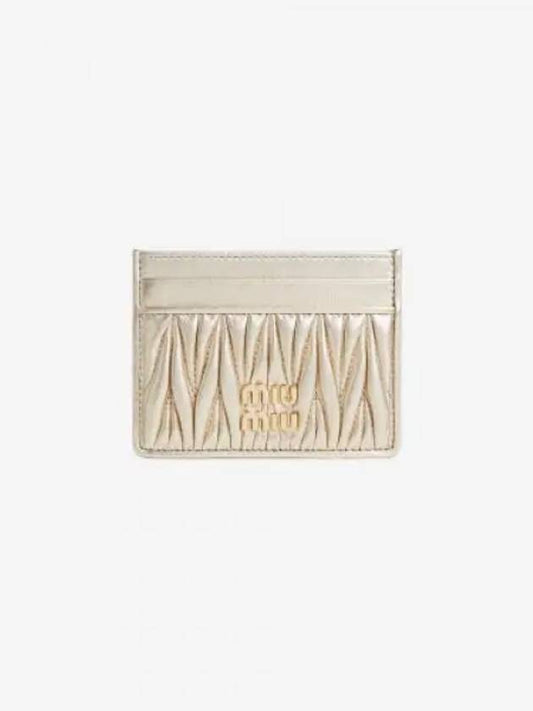 Materasse Nappa Leather Card Wallet Gold - MIU MIU - BALAAN 2