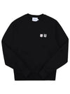 Double Fox Patch Head Sweatshirt Black - MAISON KITSUNE - BALAAN 3