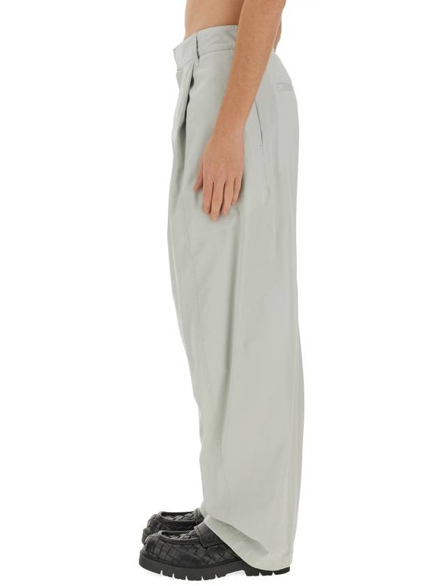 Cotton Silk Wide Leg Slacks Cloud - BOTTEGA VENETA - BALAAN 5