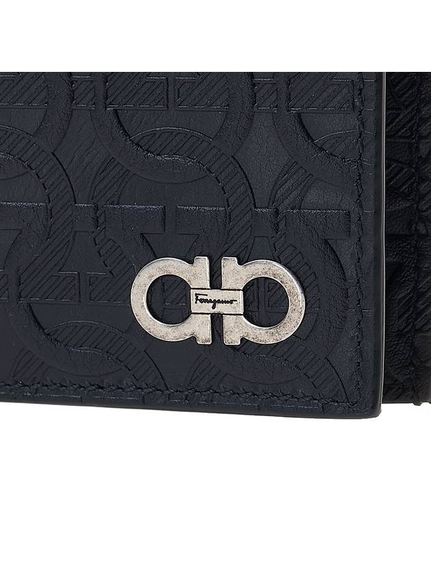 Gancini Monogram Long Wallet Black - SALVATORE FERRAGAMO - BALAAN 7