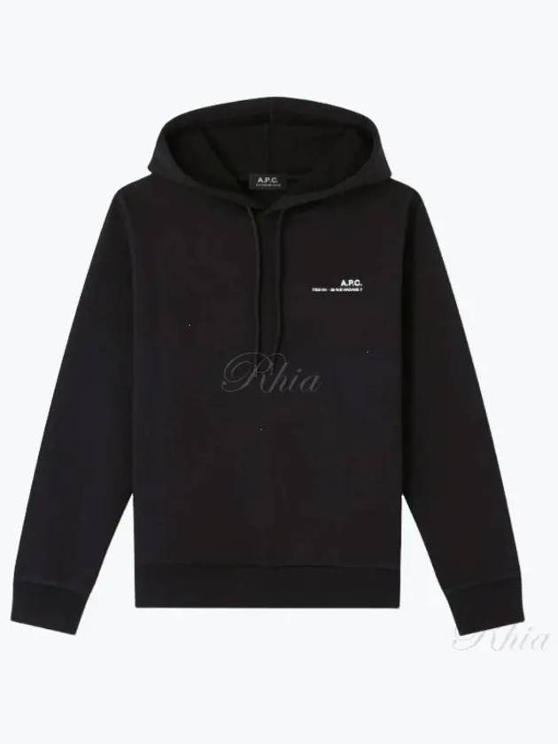 Women's Item Logo Print Hoodie Black - A.P.C. - BALAAN 2