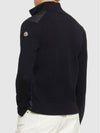 Padded wool cardigan navy blue - MONCLER - BALAAN 4