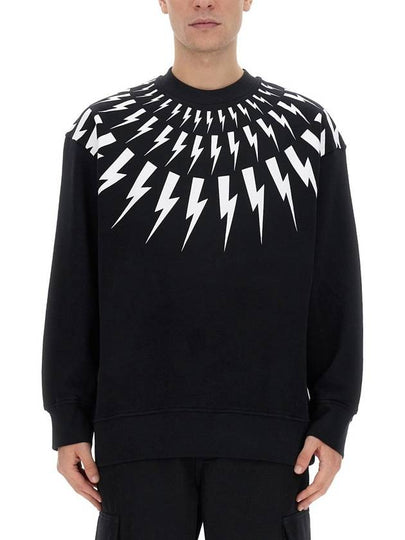 Thunderbolt Easy Sweatshirt Black - NEIL BARRETT - BALAAN 2