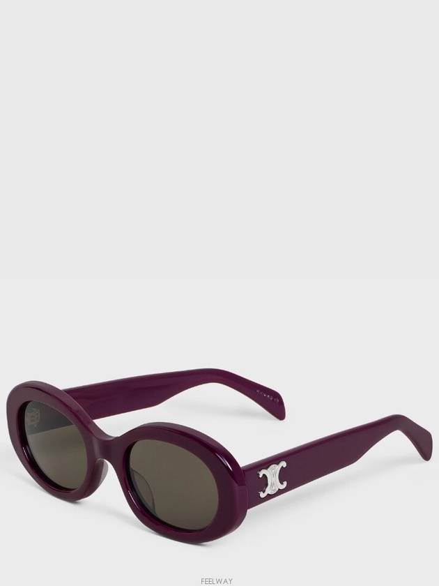 Eyewear Triomphe Acetate Sunglasses Aubergine - CELINE - BALAAN 2