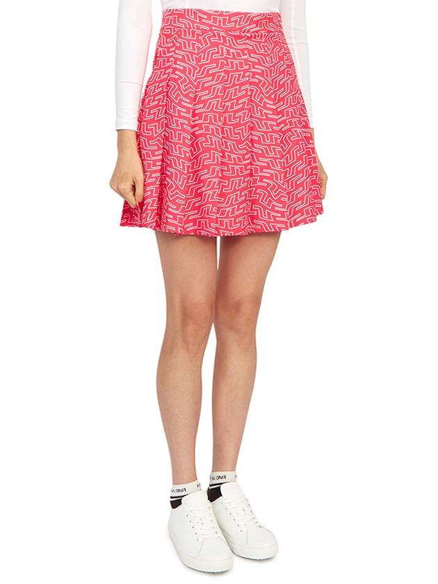 Golf Adina Print Skirt Pink - J.LINDEBERG - BALAAN 4