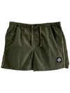 Logo Patch Nylon Metal Swim Shorts Dark Green - STONE ISLAND - BALAAN 3