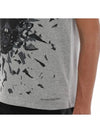 Skull Graffiti Logo Short Sleeve T-Shirt Grey - ALEXANDER MCQUEEN - BALAAN 5