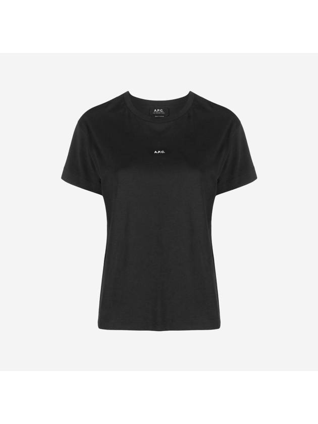 WoMen's Jade Logo Short Sleeve T-Shirt Black - A.P.C. - BALAAN 2