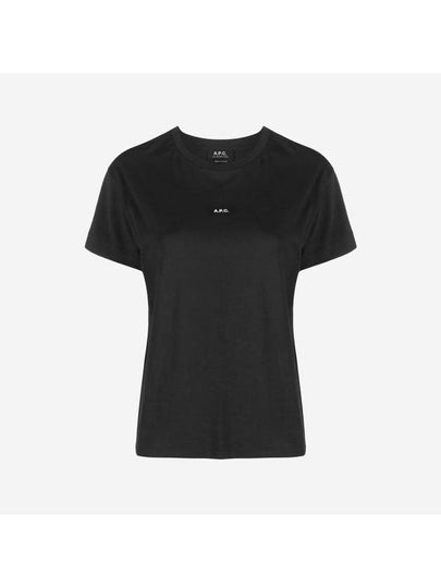 WoMen's Jade Logo Short Sleeve T-Shirt Black - A.P.C. - BALAAN 2