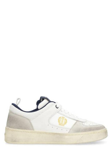 Riweira Embroidered Logo Low-Top Sneakers Grey White - BALLY - BALAAN 1