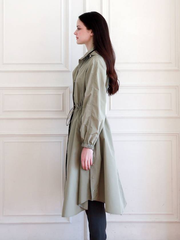 A-Line Jumper Hooded Trench Coat Green - RS9SEOUL - BALAAN 4