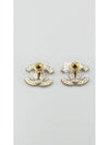 Women's CC Logo Pearl Pearl Earrings Gold - CHANEL - BALAAN 7