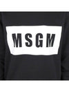 Box Logo Crew Neck Cotton Sweatshirt Black - MSGM - BALAAN 7