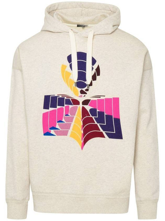 Milanz Colorful Logo Hoodie Ecru - ISABEL MARANT - BALAAN 1