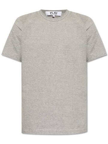 Comme Des Garçons Play T-shirt With Logo Patch, Unisex, Grey - COMME DES GARCONS PLAY - BALAAN 1