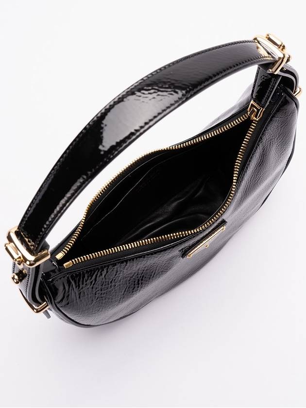 Arque Naplak Patent Leather Shoulder Bag Black - PRADA - BALAAN 3