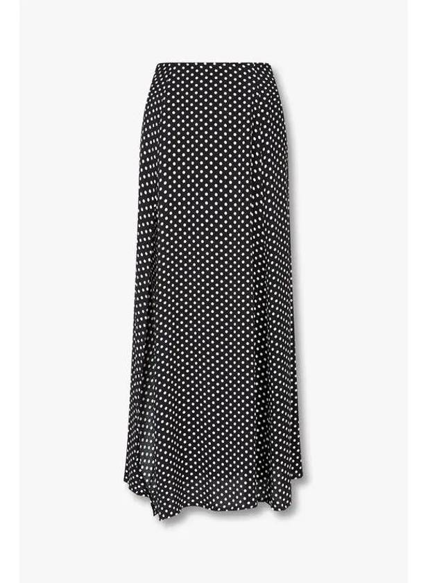 Dot pattern long slit skirt Zoe black - REFORMATION - BALAAN 1