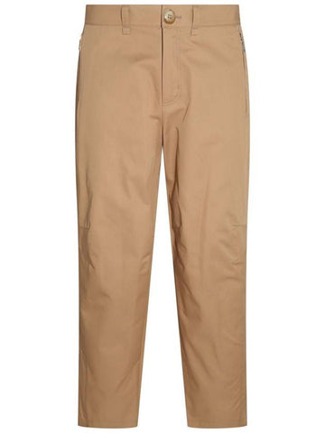 Lanvin Sand Cotton And Wool Blend Pants - LANVIN - BALAAN 1