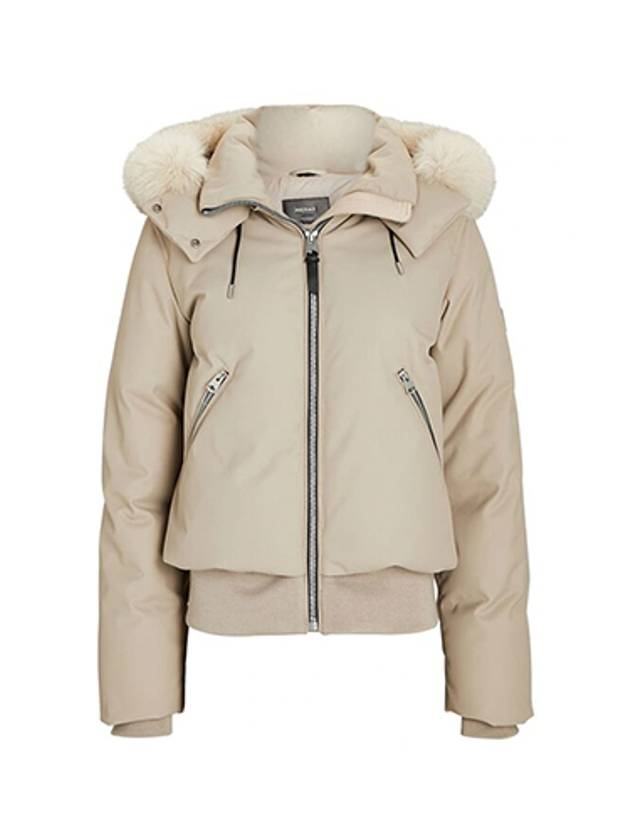 Corey Women's Short Padded Jacket Banding Ivory Beige CORYSHC0253 - MACKAGE - BALAAN 1