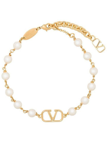 VALENTINO VLOGO PEARL BRACELET - VALENTINO - BALAAN 1