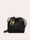 V Logo Pouf Drawstring Small Shoulder Bag Black - VALENTINO - BALAAN 2